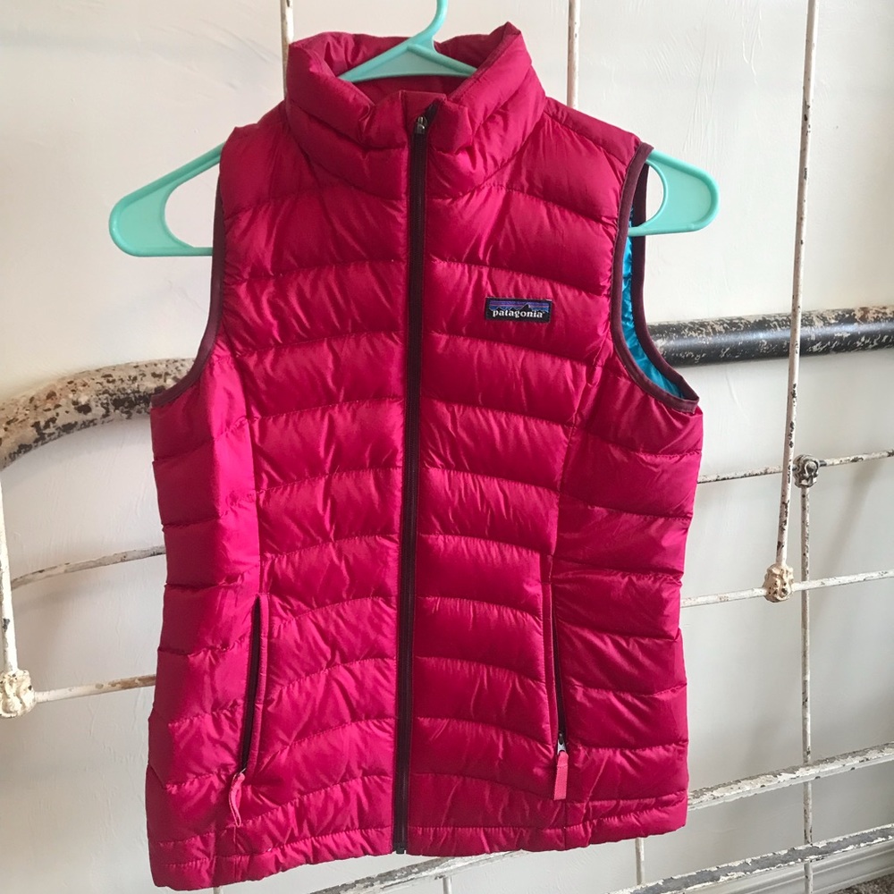 Hot pink Patagonia down Vest